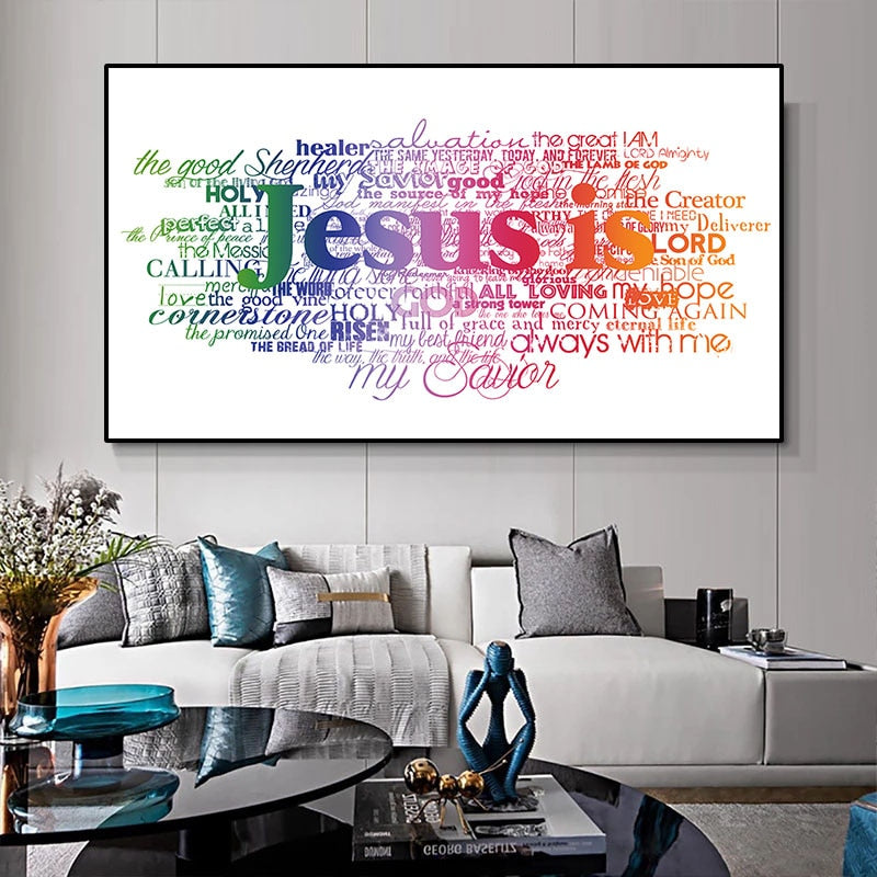 JESUS IS...Beautifully designed Canvas Print Wall Art