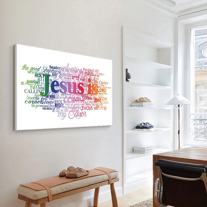 JESUS IS...Beautifully designed Canvas Print Wall Art