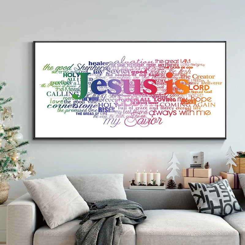 JESUS IS...Beautifully designed Canvas Print Wall Art