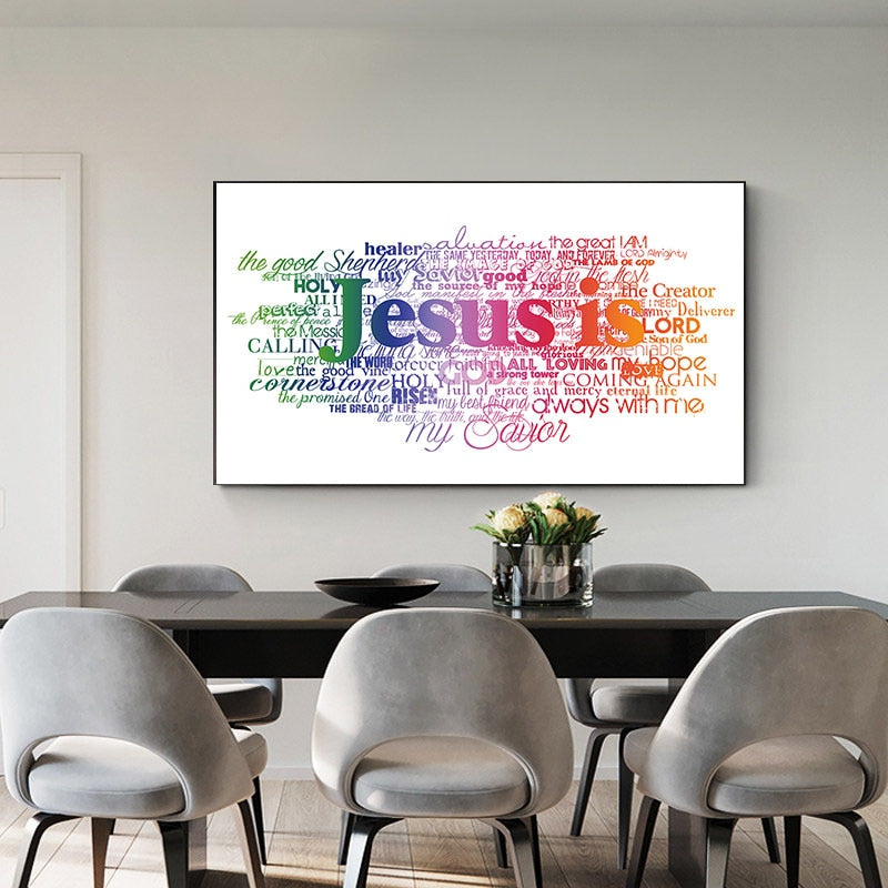 JESUS IS...Beautifully designed Canvas Print Wall Art